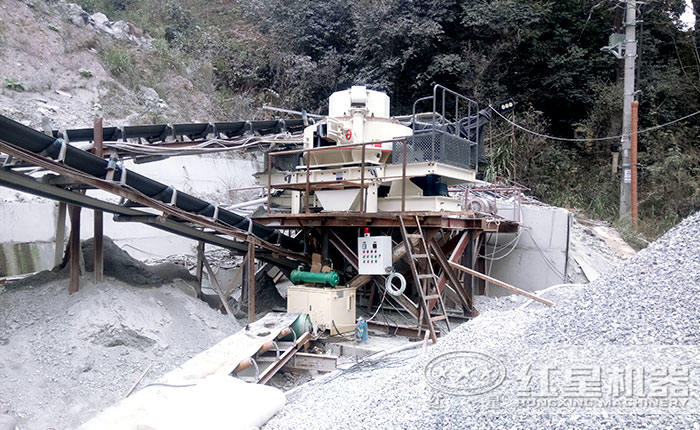 福建破碎制砂生產線現(xiàn)場