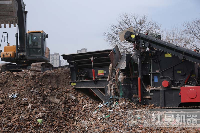 西安建筑垃圾處理廠分揀作業實拍