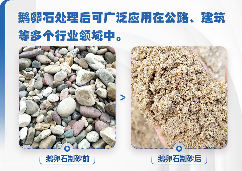 鵝卵石制砂物料圖 鵝卵石制砂物料圖